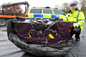 uninsured crushed car